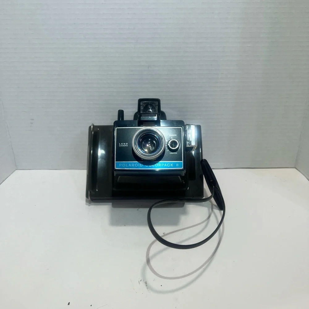 Polaroid Colorpack II Instant Camera - Black with Blue Accent